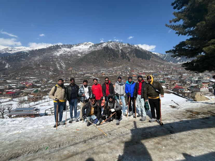 Mountain hiking trail with stunning views