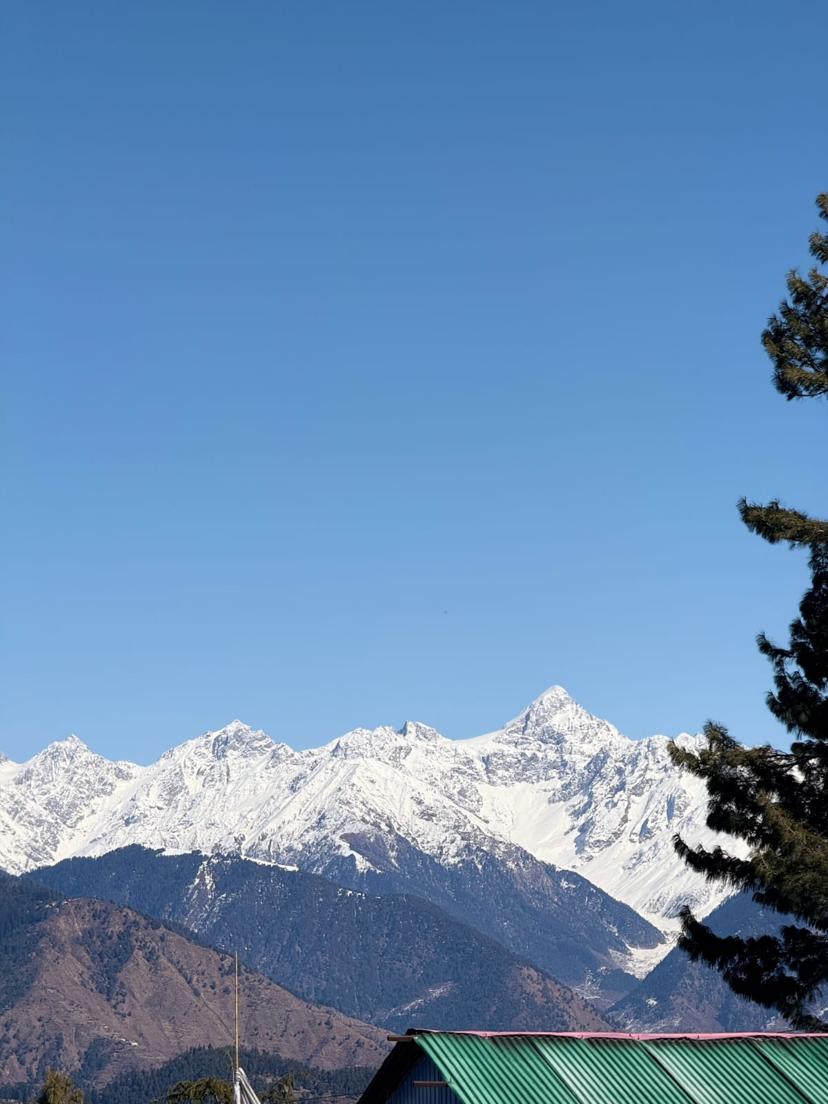 Snowy mountain peak adventure